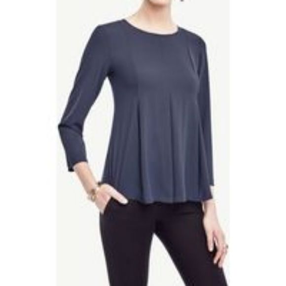 Ann Taylor Tops - Ann Taylor Pleated Swing Top